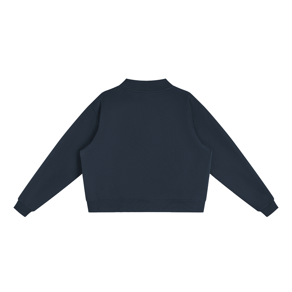EEPY DOG | Essential Fleece Mock-Neck Crew Sweatshirt
