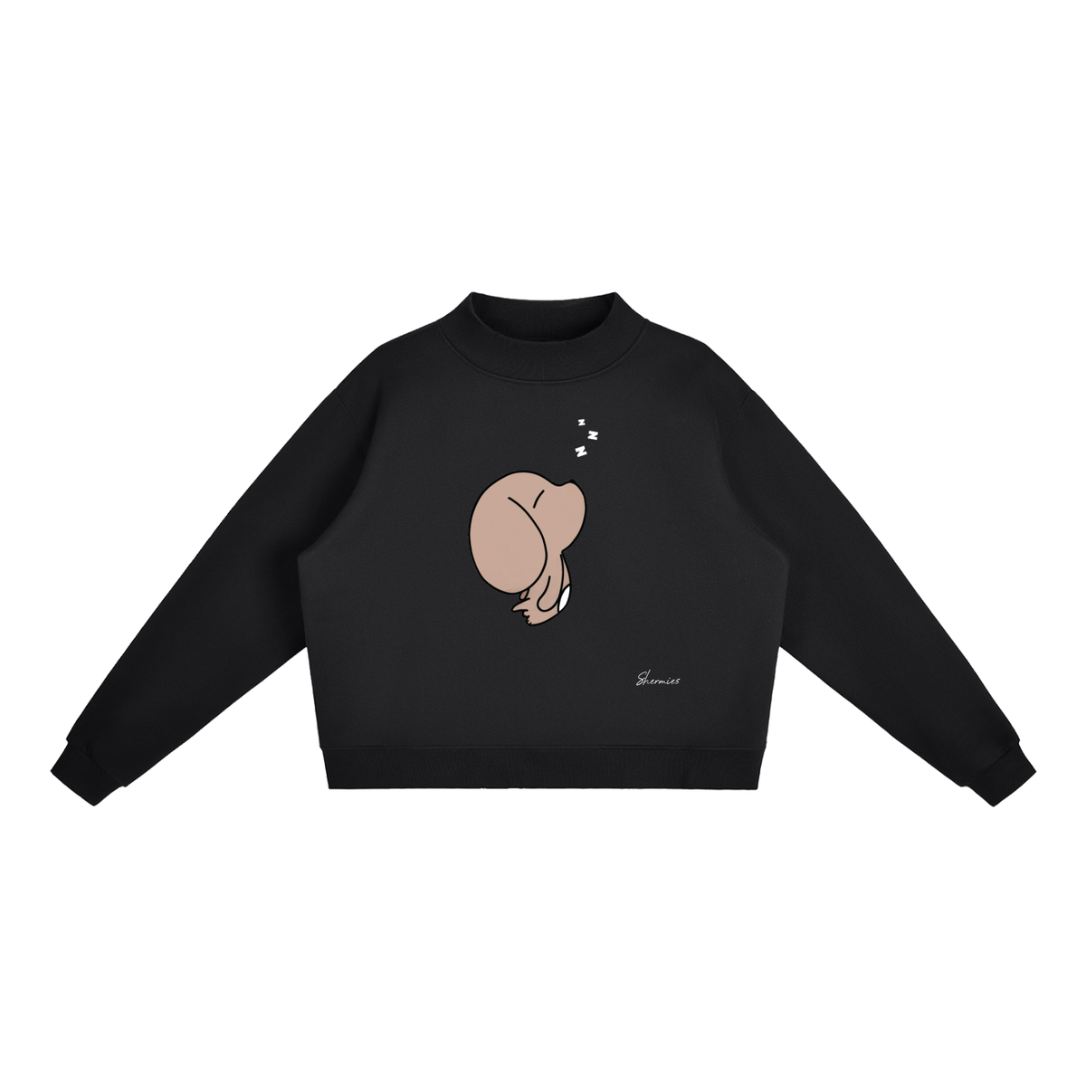 EEPY DOG | Essential Fleece Mock-Neck Crew Sweatshirt