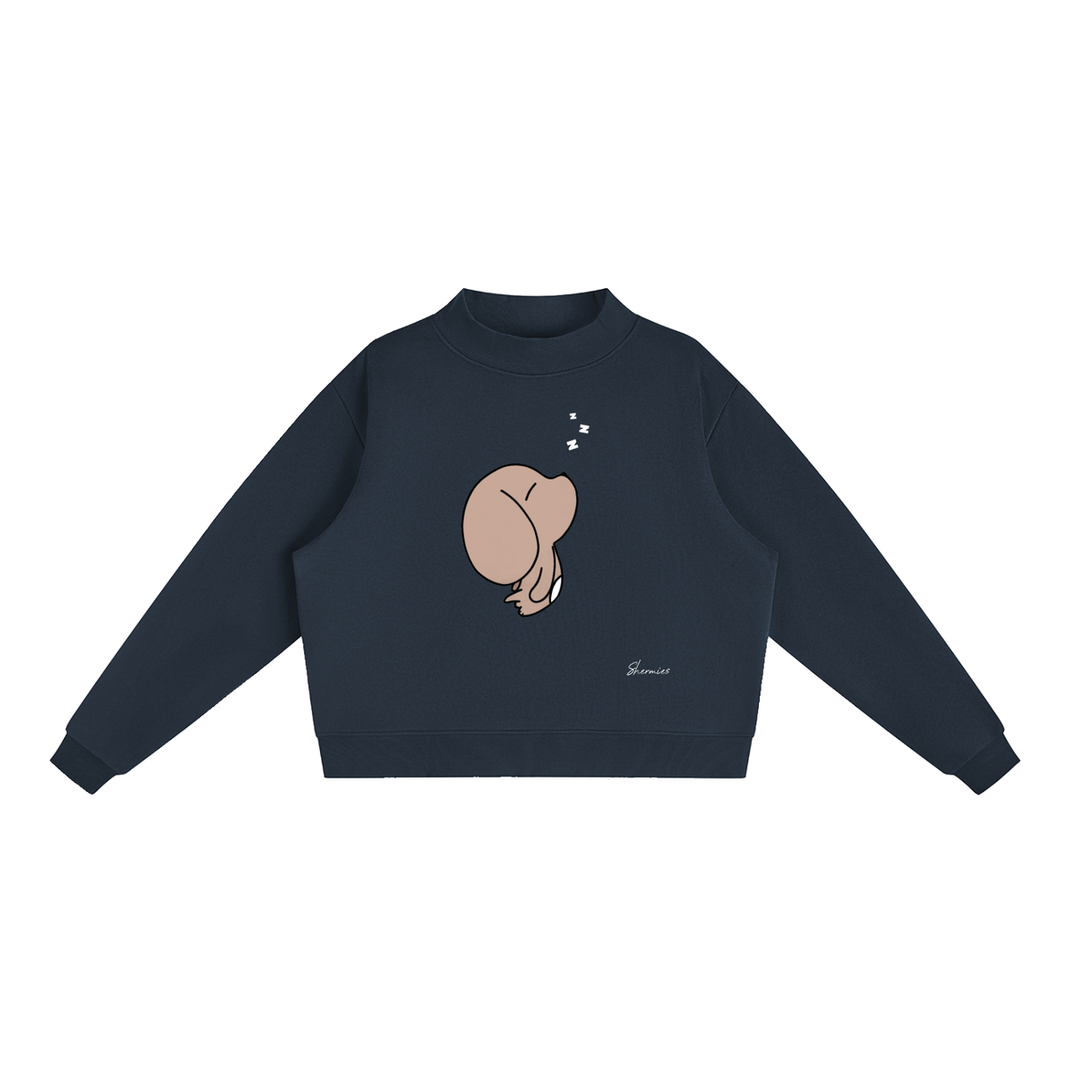 EEPY DOG | Essential Fleece Mock-Neck Crew Sweatshirt