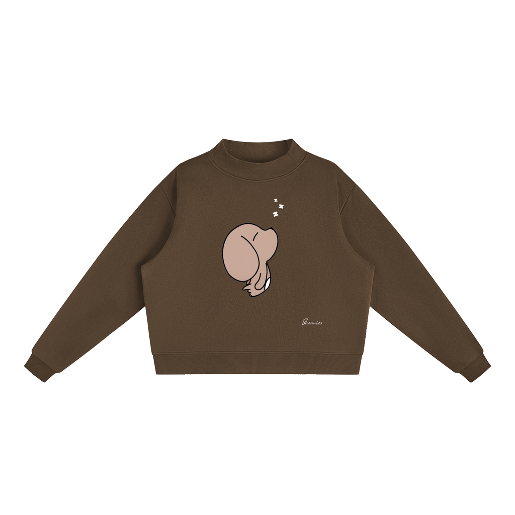 EEPY DOG | Essential Fleece Mock-Neck Crew Sweatshirt