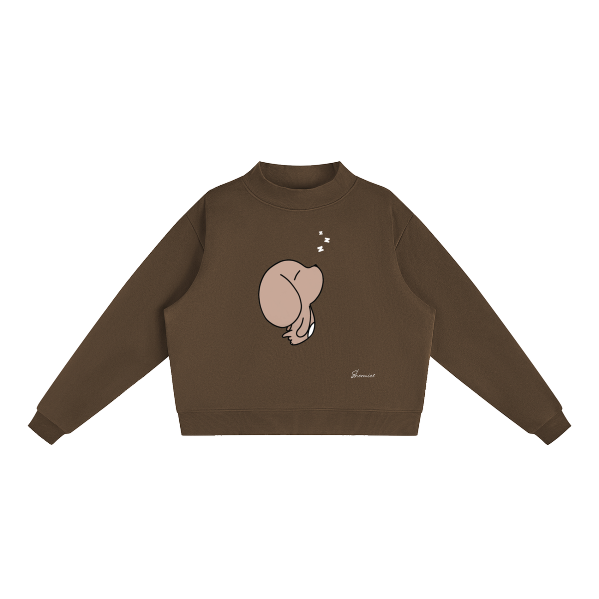 EEPY DOG | Essential Fleece Mock-Neck Crew Sweatshirt