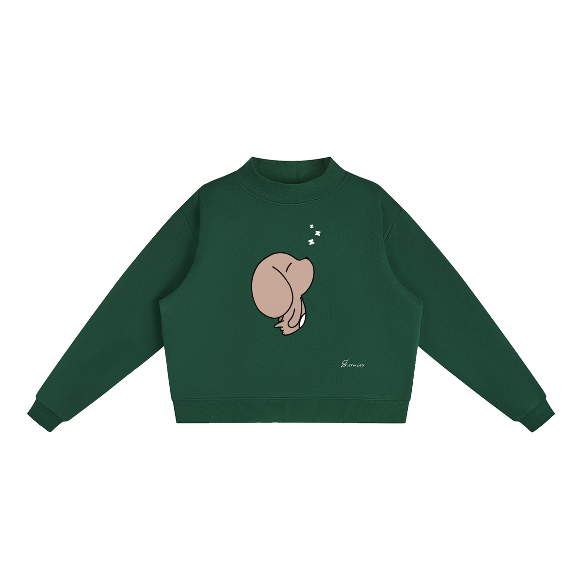 EEPY DOG | Essential Fleece Mock-Neck Crew Sweatshirt